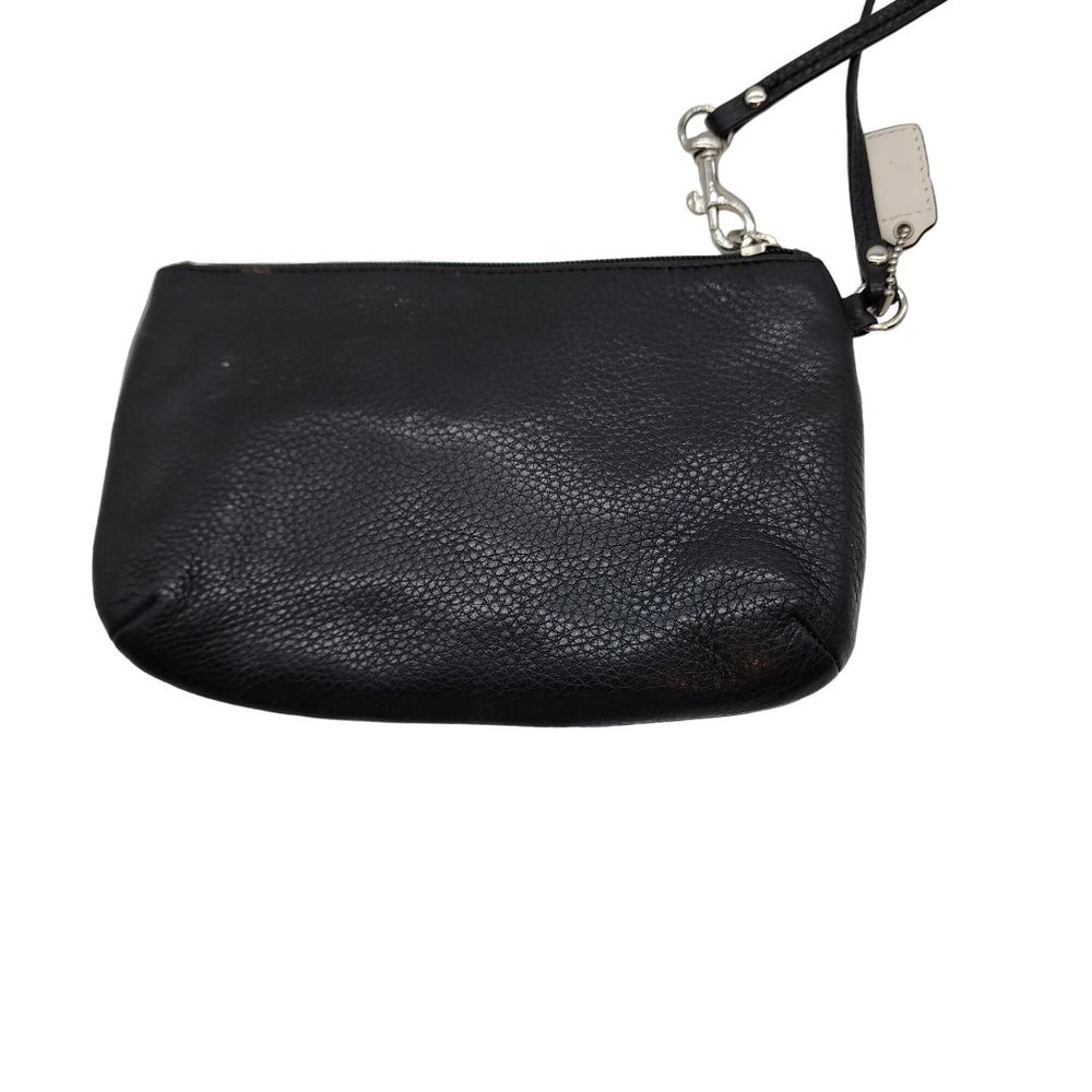#43. Coach Black Leather wristlet - Picture 2 of 5